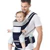 Azeekoom Marsupio Neonati, Porta Bebè Ergonomico con Sedile, Multiposizione Dorsale Ventrale, Leggero Cotone Traspirante per Neonati e Bambini da 0 a 48 Mese (3,5 a 25 Kg)