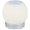 Briloner Leuchten - Lampada da tavolo LED a batteria, dimmerabile, lampada da tavolo LED in vetro senza fili, funzione touch, 3.300 K bianco caldo, cromo opaco, 150 x 160 mm (H x P)