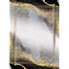 MANI TEXTILE TPS_GOLD_WHITE_50 Tappeto, Poliestere, Nero, 50 x 80