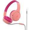 Belkin SoundForm Mini Cuffie on-ear con filo per bambini, headset over-ear per bambini con microfono per didattica a distanza, scuola, viaggi e videogiochi, per dispositivi con AUX da 3,5 mm - Rosa