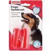 Beaphar | Spazzolino da denti | Cura dentale per cani e gatti | Per una pulizia accurata | Setole morbide | Ideale per animali domestici sensibili | Confezione da 2, rosso