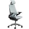 Steelcase Sedia da ufficio ergonomica Steelcase Gesture con braccioli regolabili a 360°, supporto lombare 3D Live Back, poggiatesta regolabile Storm Cloud; Prodotto in Europa