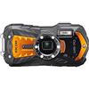Ricoh WG-70 Fotocamera Digitale, 16 MP, Impermeabile, Antiurto, Fotografia Subacquea 6-LED, Ring Light Digital Microscope, Arancione, Compatto