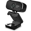 Savio Webcam con microfono - PC fotocamera con microfono - webcam USB HD - webcam 720p compatibile con Windows 7, 8, 10, macOS e Linux - fotocamera PC con obiettivo a 120°