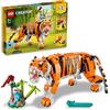 LEGO Creator 3 in 1 Tigre Maestosa, Si Trasforma in Panda o Pesce Koi, Set da Collezione con Figure di Animali Giocattolo, Giochi Creativi per Bambini, Bambine, Ragazzi e Ragazze, Idea Regalo 31129