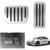GAFAT Tesla Model Y Juniper 2025 2026/ Model 3 2022-2025 2026 Pedali per Gas e Freni, Tesla Model 3 Highland Copripedali Pedali, Piastra di Copertura, Accessori Tesla Model Y 2025 (Argento)