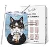 NymphFable 350ml Tazza da viaggio isolata termica per gatti Tazza da viaggio Thermos Cafe Tazza termica a doppia parete