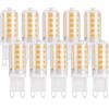 DiCUNO Lampadina LED G9 3W, Bianco caldo 2700K, 410lm, 10 Pezzi