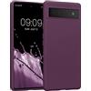 kwmobile Custodia Compatibile con Google Pixel 6a Cover - Back Case per Smartphone in Silicone TPU - Protezione Gommata - viola bordeaux