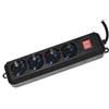 Digitus Multipresa 4*prese ITA/Schuko 10/16A con interruttore e spina 16A Nero