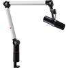 THRONMAX Flex S5 - Supporto professionale per microfono per streaming di giochi, podcasting e trasmissione/robusto supporto per microfono in acciaio inox con adattatore da 3/8 a 5/8, gestione cavi