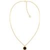Tommy Hilfiger Jewelry Collana con Pendente da Donna in Oro Giallo con Onice Nera - 2780656