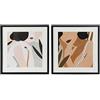 DKD Home Decor Quadro della marca Donna Cristallo Tela (2 Pezzi) (60 x 3 x 60 cm) (Riferimento: S3017747)