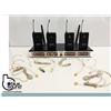 AREA-MIC SKM4000-HH RADIOMICROFONO PROFESSIONALE CON 4 BODYPACK E ARCHETTI NUDE