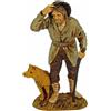 Argenplast srl Statuina per presepe Pastore adorante con cane cm.12 stile 700 lavorazione Landi