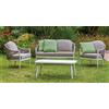 REGARDEN Salotto da giardino bianco NETTUNO corda sintetico tortora cod 2144