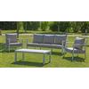 REGARDEN Salotto da giardino Bianco AFRODITE 3 POSTI cuscineria sabbia cod 2103 BI