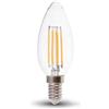 V-TAC LAMPADINA LED E14 6W FILAMENTO BIANCO NATURALE A CANDELA VT-2127-LED217424
