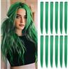Fcysws 12 Pezzi 55cm Pezzi di Capelli Colorati Estensioni Dei Capelli Colorati Clip in/On per Ragazze e Donne Parrucca di Alzavola Festa Evidenziare Pezzi di Capelli Accessori (verde)