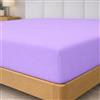 Degrees Home - COLLEZIONE - Lenzuolo con angoli 150 x 190 x 33 - Regolabile - Microfibra poliestere garzata - Lilla