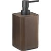 GEDY G-Dafne Dosasapone Bagno, Misure: 18,5X8X8 CM & 0,378 kg, Dispenser Sapone Bagno Realizzato in bambù, Finiture Color Noce, Design Portasapone Bagno di R&S Gedy, 2 Anni di Garanzia