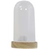 Cupola in plastica con base in legno cm 6 x 12