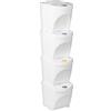 Prosperplast Sortibox set di 4 bidoni della spazzatura (80 litri 4x25L) cestino cestino raccolta rifiuti separatore collettore cestino rifiuti organici (bianco)