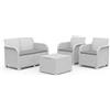 Keter Salottino da Esterno Keter Rosalie Lounge 4PZ in Resina con Cuscini Bianco - K253955