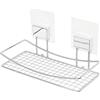Compactor BESTLOCK Magic Bath Mensola da Bagno Autoadesiva in Metallo Cromato, 25x11.5x15 cm, Facile da Installare, Impermeabile, sku RAN6856