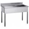 LAVATOIO INOX 1 VASCA+GOCCIOLATOIO CON BASAMENTO SU GAMBE