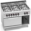 CUCINA A GAS 6 FUOCHI SU FORNO ELETTRICO 2/1 ECO POWER