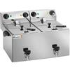 FRIGGITRICE ELETTRICA 6+6 LITRI CON RUBINETTO DI SCARICO