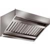 CAPPA A PARETE IN ACCIAIO INOX SNACK COMPLETA DI FILTRI A LABIRINTO (SENZA MOTORE)