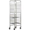 CARRELLO PORTATEGLIE PER PASTICCERIA IN ACCIAIO INOX RINFORZATO - 14 TEGLIE 60x40 CM