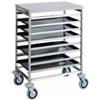 CARRELLO PORTATEGLIE PER PASTICCERIA IN ACCIAIO INOX - 8 TEGLIE 60 x 40 cm