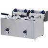 FRIGGITRICE ELETTRICA 8 + 8 LT CON RUBINETTO DI SCARICO