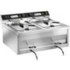 FRIGGITRICE ELETTRICA 12+12 LT CON RUBINETTO DI SCARICO
