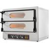 FORNO PIZZA ELETTRICO A CONTROLLO MECCANICO 2 CAMERE 2+2 PIZZE - LINEA CUBO