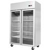 ARMADIO FRIGO POSITIVO CON DUE PORTE IN VETRO 900 LITRI, 0°/+8° C
