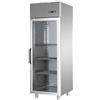 ARMADIO FRIGO CONGELATORE INOX PORTA IN VETRO E LUCE NEON INTERNA 700 LT - TEGLIE 60x40 CM