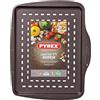 Pyrex asimetriA - Teglia Rettangolare per Pizza, 37 cm, Colore: Nero