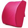 HomDSim Cuscino lombare in memory foam, supporto lombare per correggere la postura, per auto, casa, ufficio, sedia (rosso rosa)