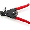 KNIPEX Pinza spelacavi con lame sagomate verniciata nera rivestiti in resina sintetica 180 mm, 12 11 180 EAN