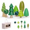 OESSUF Confezione da 8 Giocattoli per Alberi in Legno per Bambini, Alberi di Dimensioni Assortite Decorazione Rustica per la Decorazione Domestica e l'Asilo Nido, Giocattoli Montessori per Ragazzi e Ragazze