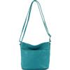 modamoda de T198 Borsa a tracolla da donna in pelle made in Italy, lilla., s