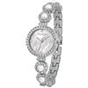 ManChDa Orologi da donna per le donne gioielli orologio braccialetto perla quadrante madreperla orologi da donna in pelle scatola regalo cristallo diamante analogico quarzo Bling argento orologio da