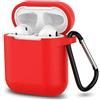 ELLENNE Cover Silicone Slim per Apple AIRPODS 1/2 Custodia Rosso