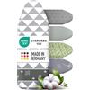 arteneur Copriasse Da Stiro 110X30 cm per Ferro Da Stiro a Vapore Made in Germany - Telo Asse Da Stiro Grigio Con Elastico, Scorrevole, in Alluminio Thermo Reflect, Permeabile Al Vapore E Termoriflettente (S)