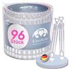EinsSein 96x Bolle di sapone matrimonio Vetro cuore Box bianco wedding bubbles bollè sposi piccola compleanno festa sapomo bolles sposi bolla contenitore matrimonio decorazioni decoration accessories