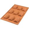 silikomart | SF032 Stampo in Silicone per Monoporzioni MADELEINE, Antiaderente, 9 Monoporzioni, Confezione da 1 Stampo per Dolci, 68 x 45 mm, h 17 mm, Made in Italy